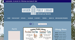 Desktop Screenshot of goshenpubliclibrary.org