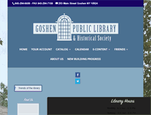 Tablet Screenshot of goshenpubliclibrary.org